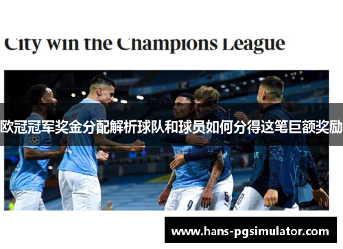 欧冠冠军奖金分配解析球队和球员如何分得这笔巨额奖励