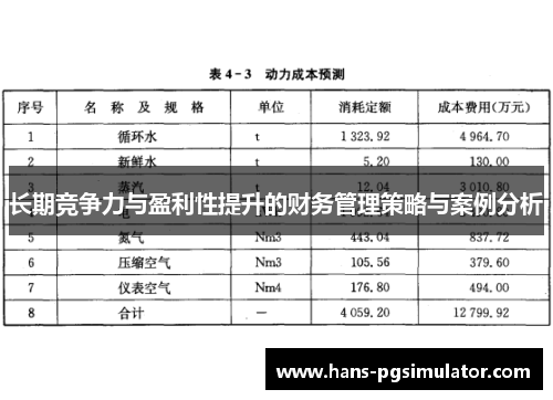 长期竞争力与盈利性提升的财务管理策略与案例分析